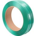 Pac Strapping Products Global Industrial„¢ Polyester Strapping, 3/4"W x 2400'L x 0.050" Thick, 16" x 6" Core, Green 6850256G24W